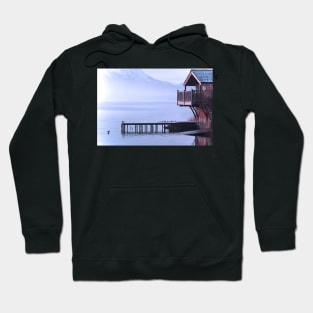 Ullswater Boathouse in Snow Hoodie